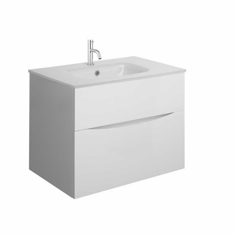 Glide II 70 Unit & Ice White Glass Basin